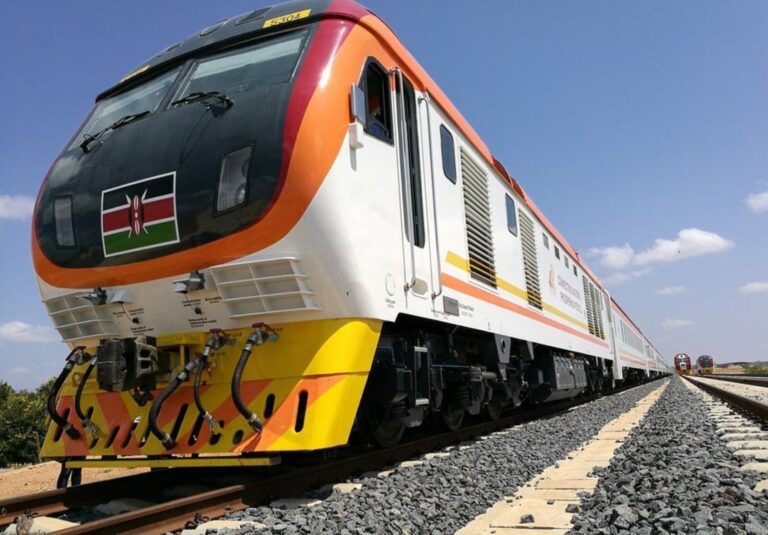 Madaraka Express SGR train travelling to Mombasa